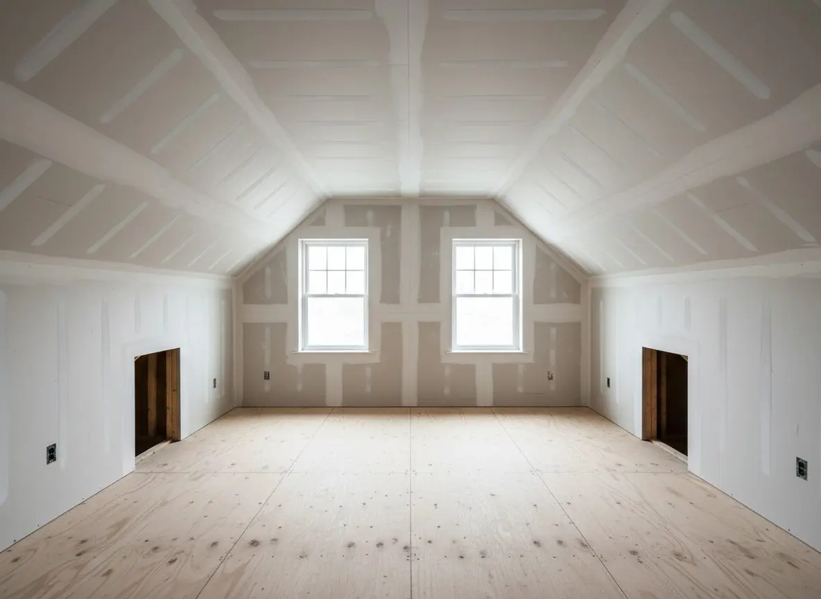 Attic room hung to the rafters in Bellevue Park